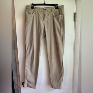 Lulu Lemon Men’s ABC Slim-Fit Pant - Tan